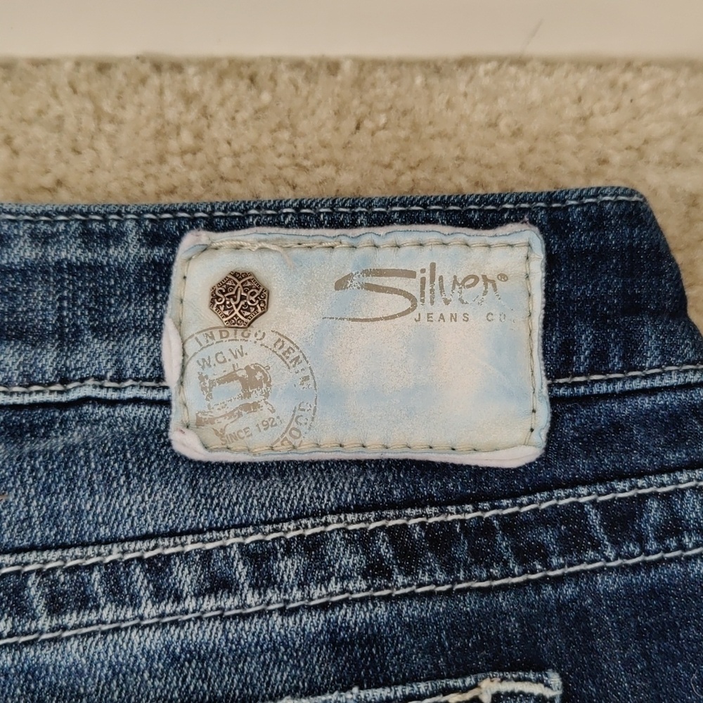 Silver Jeans Aiko Bootcut Women's Blue Denim Low Rise Workwear Y2K Vintage Chic - Picture 12 of 14